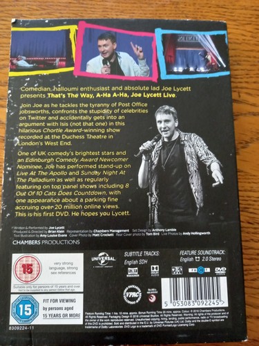 THAT'S THE WAY A-HA A-HA JOE LYCETT LIVE DVD COMEDY STAND UP - 第 2/2 張圖片