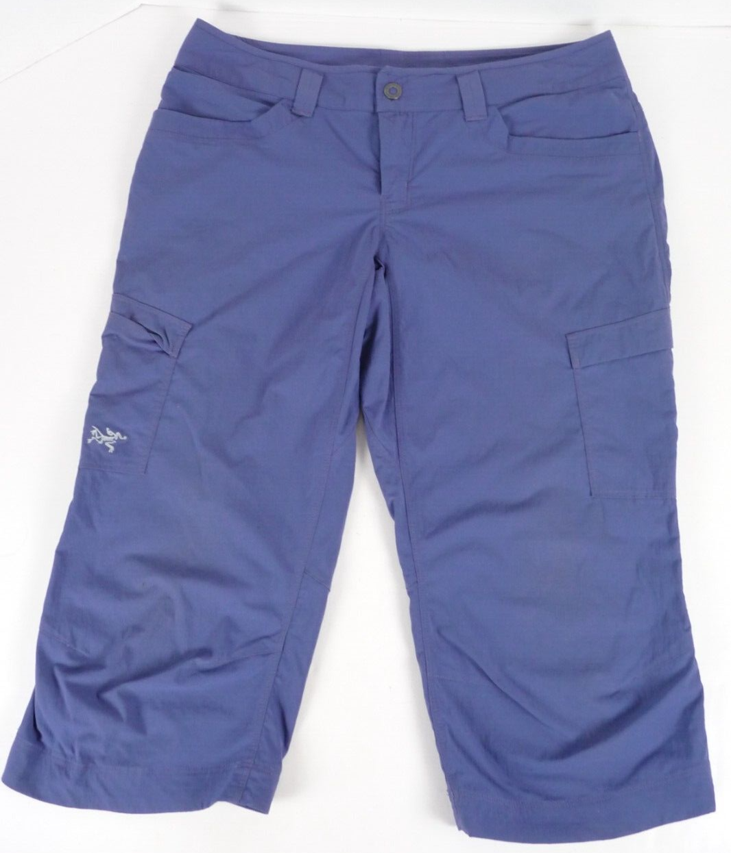 Arc'teryx pantaloncino donna taglia 8 Capri escursionismo crop blu elasticizzato tasche cargo us intime ottimeioni