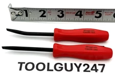 SNAP ON TOOLS  PBMB5 2Pc RED 5" Length Straight & Bent Mini Pocket Prybar Set