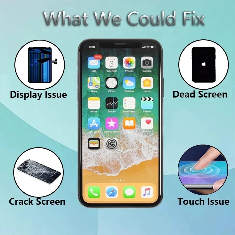 New For Apple iPhone X XR XS Max 11 7 8 LCD Display Touch Screen Replacement Lot - Image 2 of 4