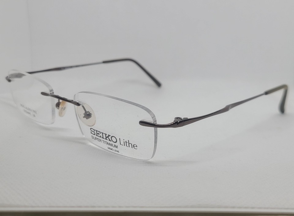 Lithe Titanium Seiko Lithe Super Titanium Drill Glasses Frame T463 Brown | eBay