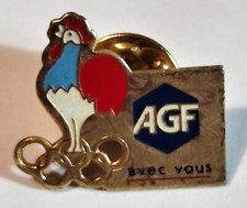 A06 / vintage pin's pins jeux olympiques COQ TRICOLORE - AGF AVEC VOUS : ANANAS