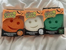 NEW Scrub Daddy Halloween Frankenstein, Ghost, Pumpkin Limited Edition Lot Of 3