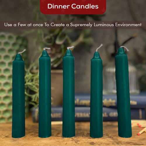 25 - Velas de cena cónicas de cera de parafina sin perfume 190 mm - Imagen 10 de 41