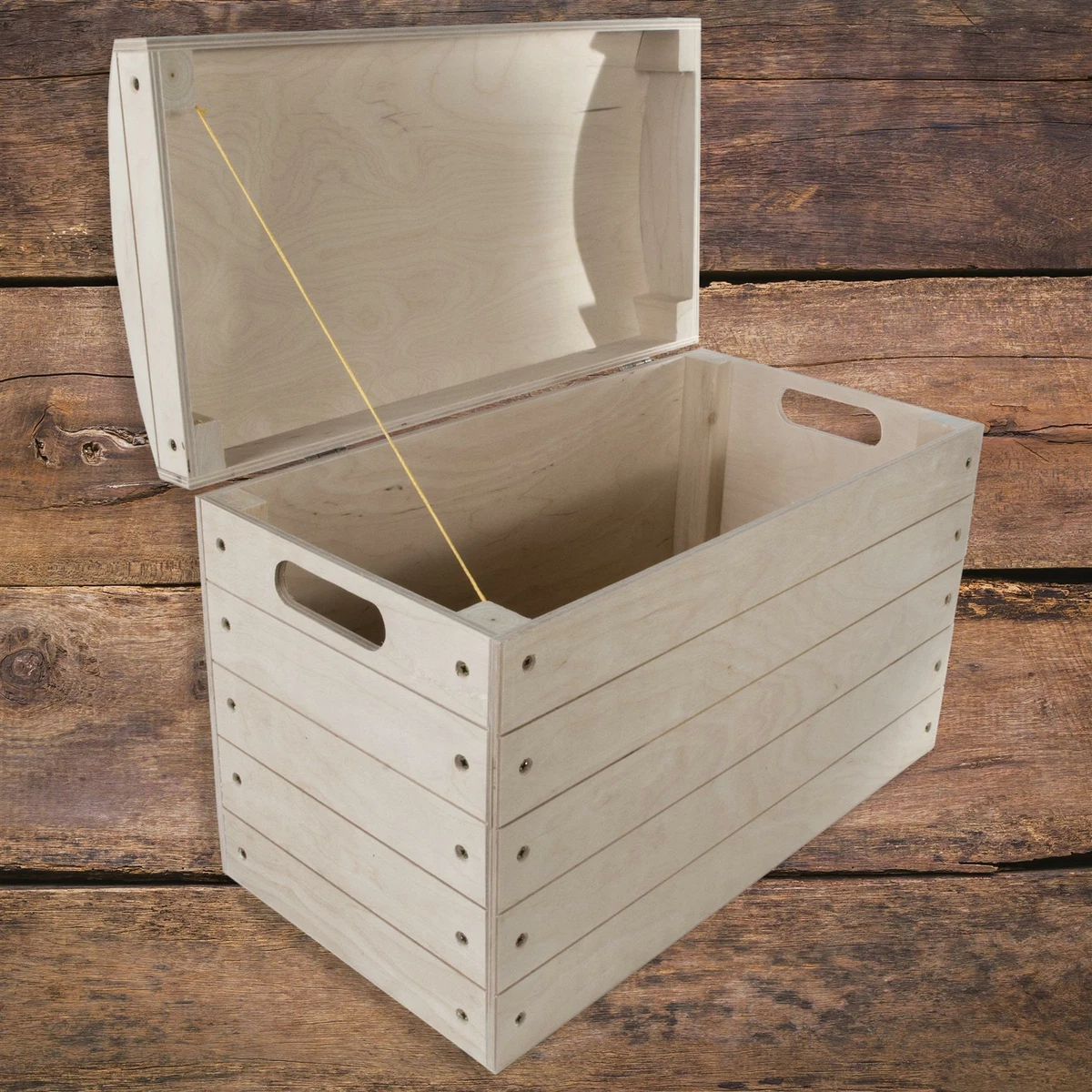 Large Wooden Storage Trunk