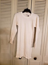 Vintage 70s Duxbak Sportswear Hunting Thermal Waffle Knit White Cream XL NEW