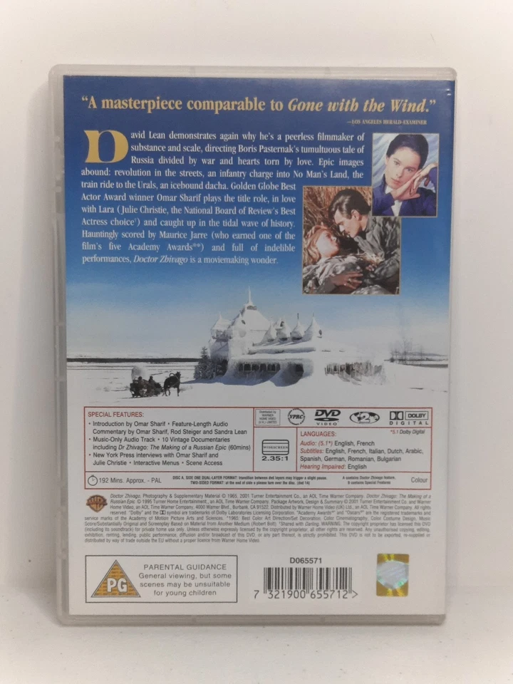 Doctor Zhivago (DVD, 2001) [Region 2] PAL PG - Image 2 of 4