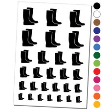 Rain Boots Solid Temporary Tattoo Water Resistant Fake Body Art Set Collection