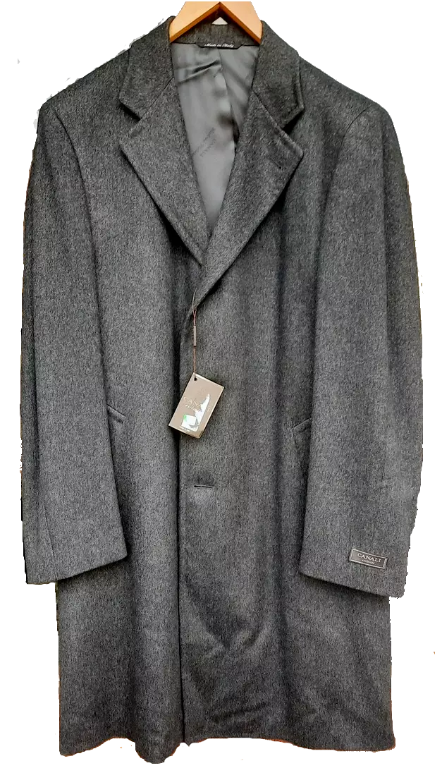 Canali Exclusive Coat Overcoat Topcoat Cashmere Mink Made in Italy
