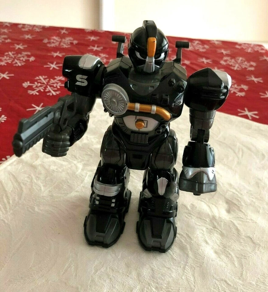 M.A.R.S. MOTORIZED ATTACK ROBO SQUAD BLACK "XSS" 7"IN ROBOT HAP P KID 2005 - Image 3 of 4