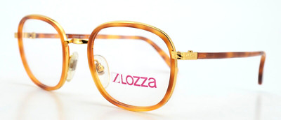 Lozza Vintage Glasses Frame PIERRE 357 Havana Amber Gold Men's Panto Round 90s