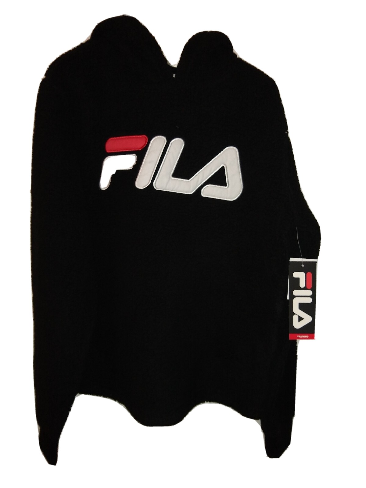 Felpa con cappuccio Fila pile donna taglia grande logo manica lunga calda morbida activewear