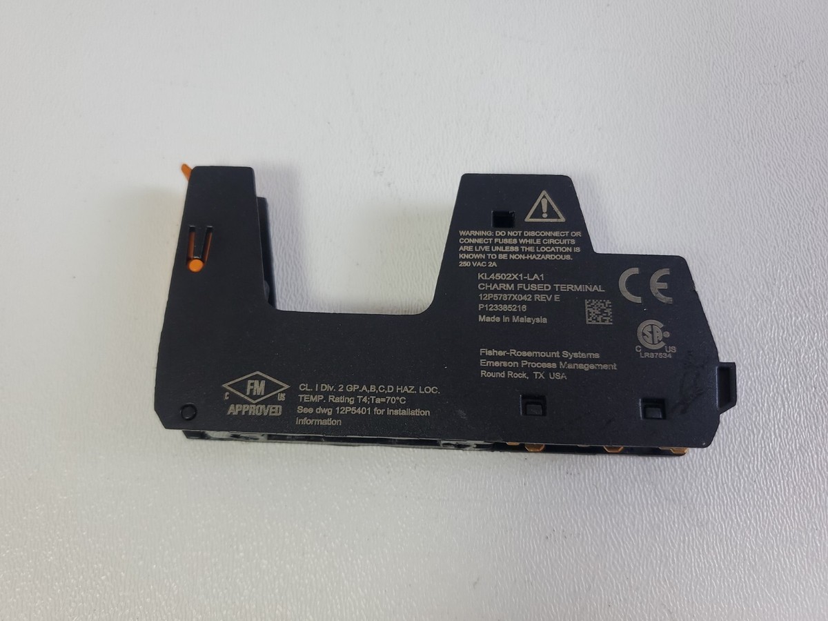 EMERSON DELTAV KL4502X1-LA1 CHARM FUSED INJECTED TERM KL4502X1LA1