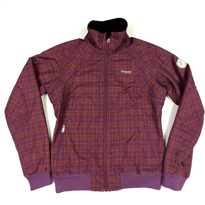 Bergans-Of-Norway Womens Softshell Jacket Size M Stretch Purple Vika-Lady Medium