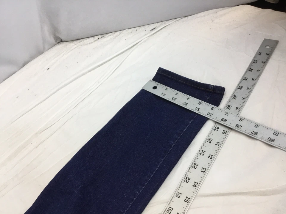 Jeans Marca J Talla 29 Pierna Ajustada Oscura Algodón Poli Elástico Alta Destr YGI R1-835 Foto 3 de 4