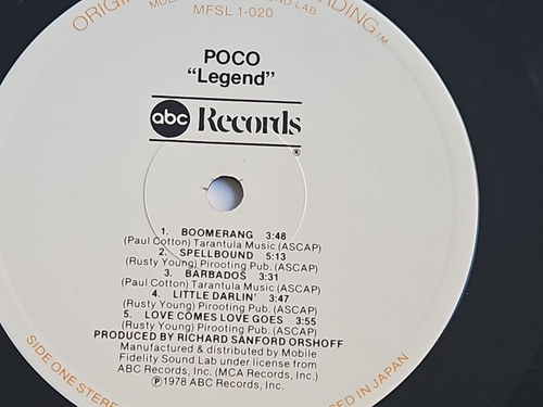 POCO Legend MOBILE FIDELITY MFSL 1-020 MOFI 1979LP Black translucent Shrink VG+ - Picture 6 of 7
