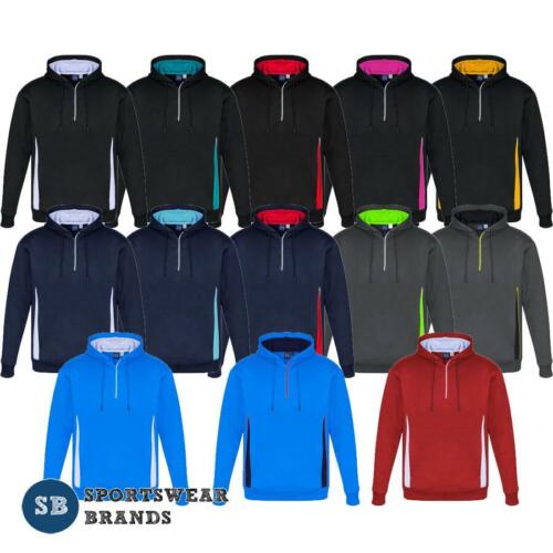 Adults Mens Hoodie Jumper Hoody Team Soccer Contrast Sports AFL Rugby New SW710M - Picture 1 of 23