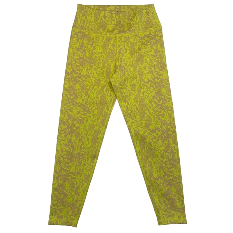 sweaty-betty flatter me neon camel snake jacquard 7/8 leggings