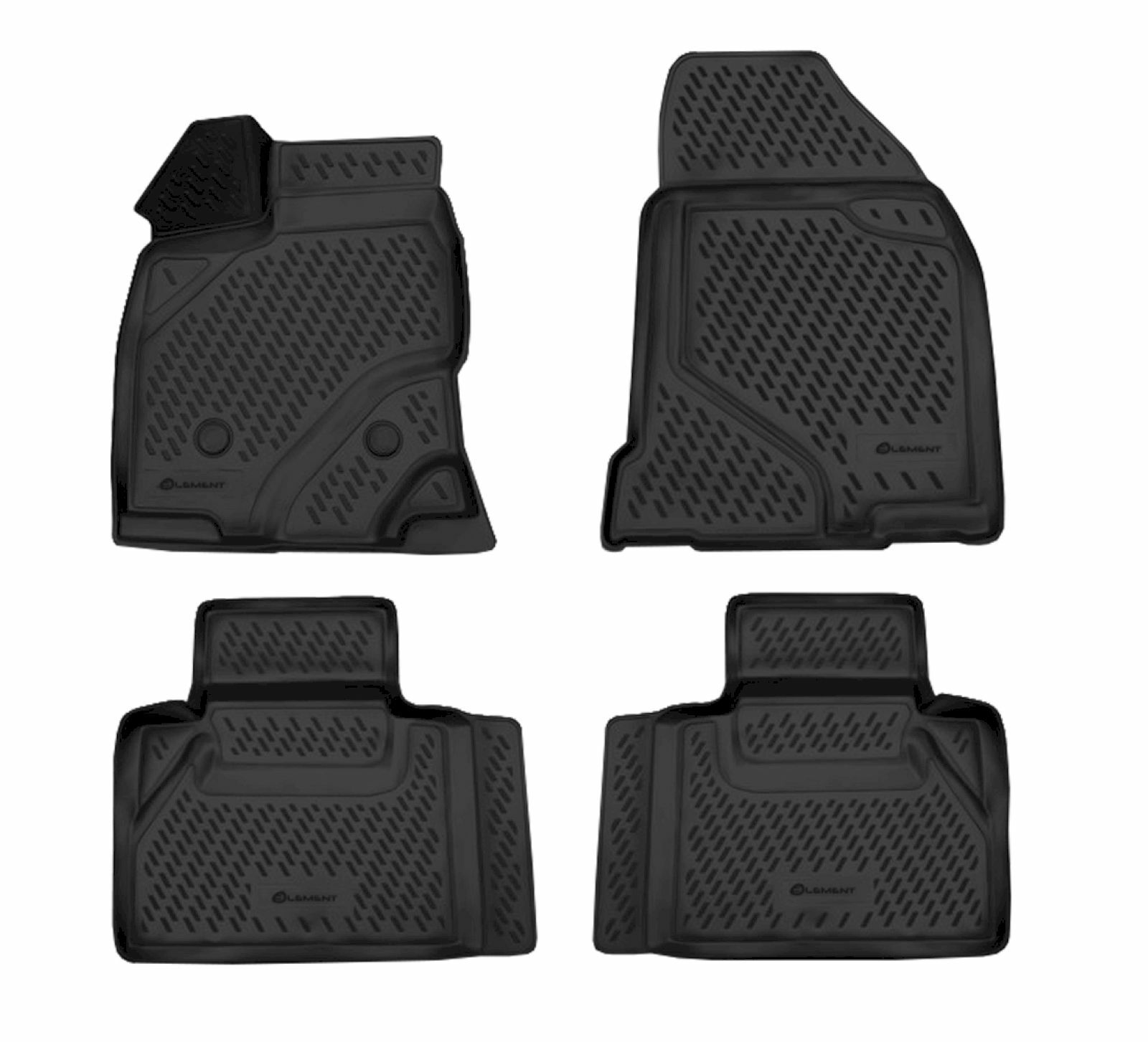 Tapis de sol caoutchouc Ford Edge 2007 2008 2009 2010 2011 2012 2013 2014 noir 4 pièces