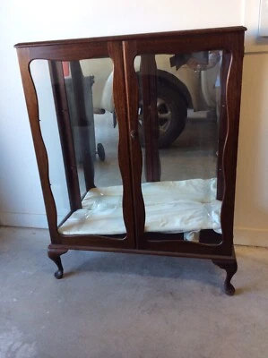 Antique Crystal Cabinet Circa 1960 S