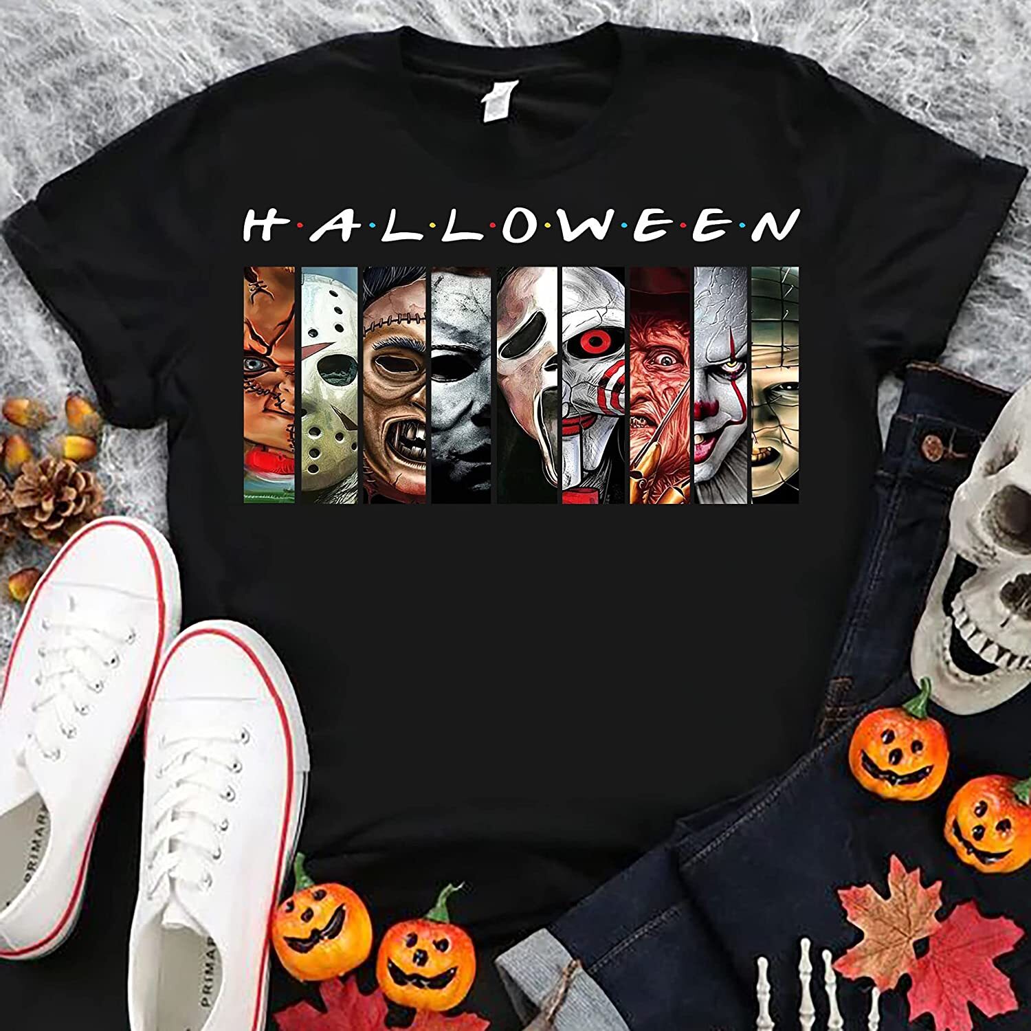 Halloween Horror Characters T-Shirt, Horror Movies Shirt, Happy Halloween  Shirt | eBay