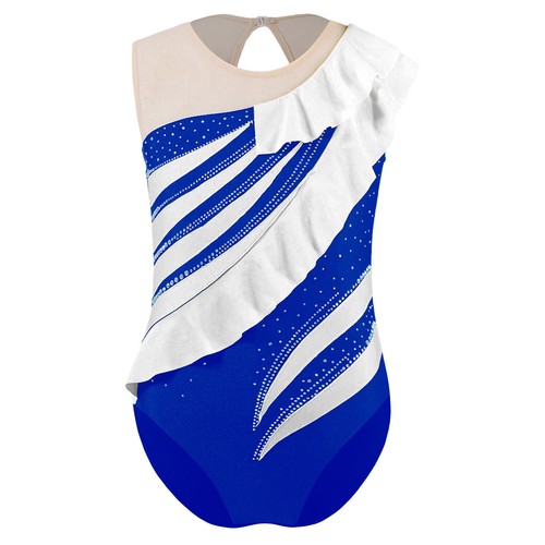 Kids Girls Rompers Ballroom Bodysuit Gym Leotard Training Unitard Sleeveless - Picture 20 of 53
