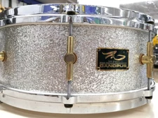 CANOPUS MMT-1455 Mel Taylor Snare Drum Silver Sparkle 14"x5.5" Made in Japan