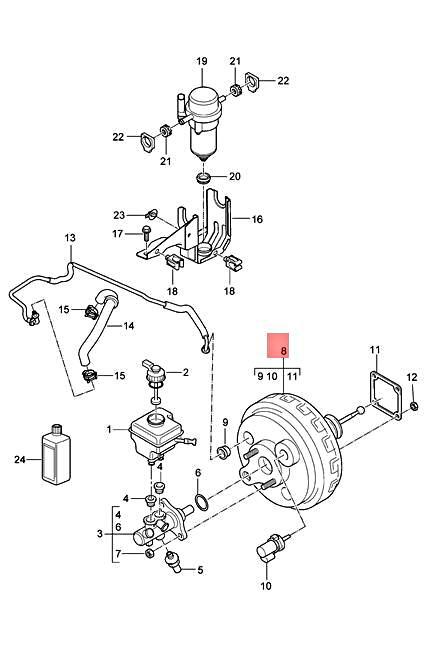 Porsche Cayenne 9pa Power Brake Booster 95535592301 OEM for sale 