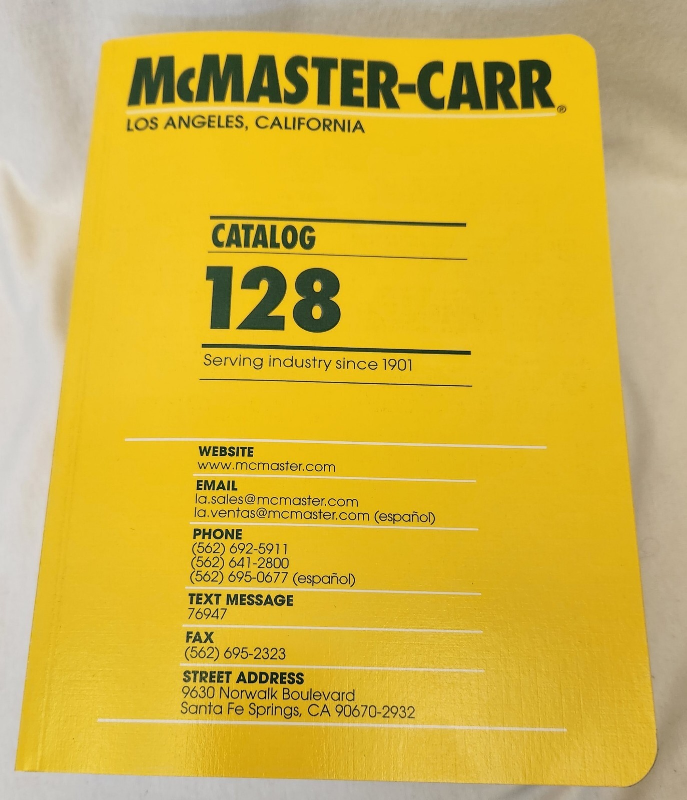 NEW McMaster-Carr Catalog 128 Los Angeles | eBay