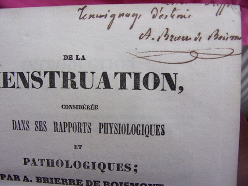 Envoi autographe Brierre de Boismont. De la menstruation. 1842 ( rare) - Imagen 3 de 7