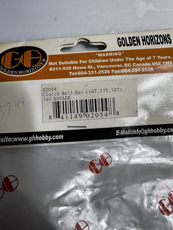Golden Horizons #02054 Clutch Bell Set. (16 T.17 T, 18T for Savage - Image 2 of 3
