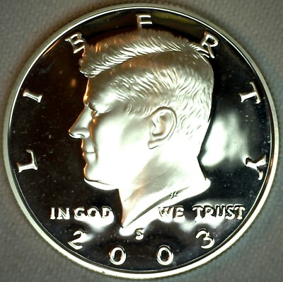 2003 S Proof SILVER Kennedy Half Dollar Coin 50 Cent US JFK Fifty