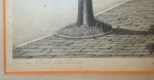 Ruth Haviland Sutton litografia d'epoca di Orange St, Nantucket elencato Nantucket - Foto 7 di 8