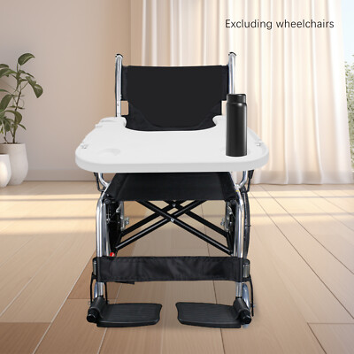 Modern 22.83*20.87in White ABS Wheelchair Lap Table Board Wheelchair Table Board