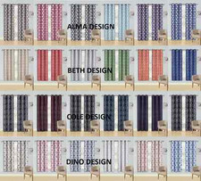 1 SET SOLID/PRINTED FOAM LINED BLACKOUT WINDOW CURTAIN DRAPE GROMMET PANELS NOA