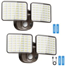 Rechargeable Battery-Powered Motion Light (1-3 Months Endurance), 2500LM Stan...