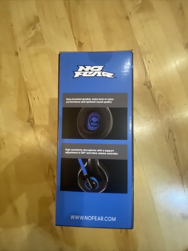 No Fear Black & Blue Gaming Headset Wired Bass Boosted Speaker Cushioned - Picture 3 of 5