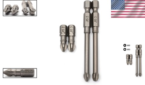 Magnetic JIS Screwdriver Impact Bits - 4-Piece S2 Steel Set for Precision - Picture 2 of 11