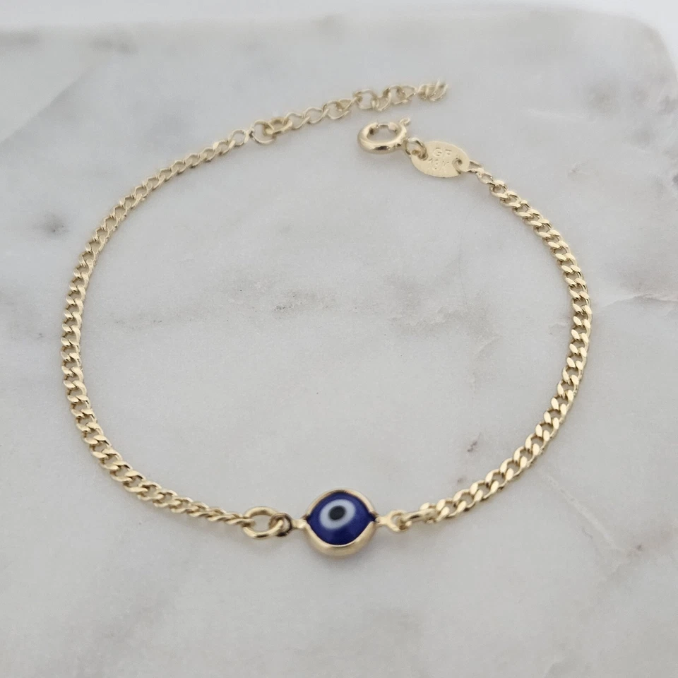 18k Gold Filled blue Evil Eye bracelet  Protection bracelet Waterproof bracelet - Image 4 of 4