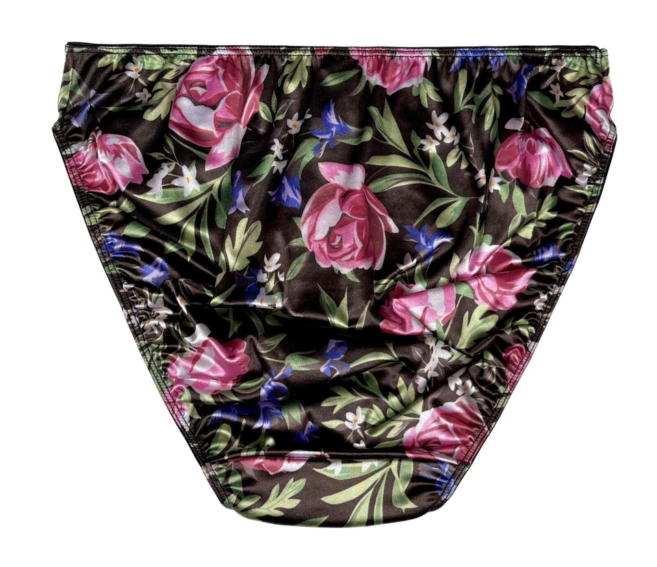 Second Skin Satin Hipster Panty Rose Floral Print S - Image 2 of 2