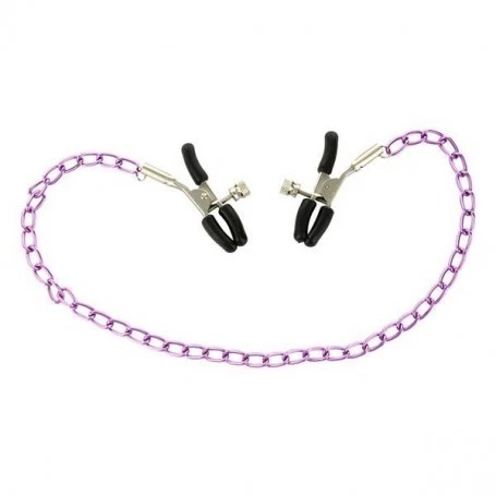 Pinze per capezzoli strizza seno donna con catena nipple bondage fetish chain - Foto 4 di 5