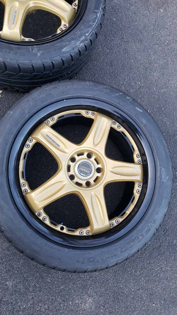 4 JDM AUTHENTIC RAYS VOLK GT-C 2 PIECE 5X100 17X8 +47 DISCONTINUED