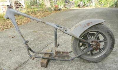 TRIUMPH 650 750 RIGID FRAME WITH DISC BRAKE REAR WHEEL | eBay