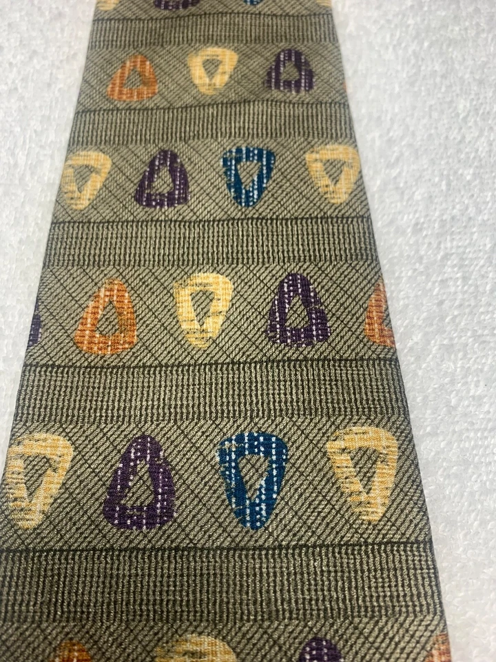 ALEXANDER JULIAN CORBATA HOMBRE BEIGE CON MORADO AZUL NARANJA GOL D 4 X 60 Foto 3 de 4