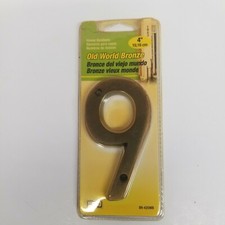 HY-KO Old World Bronze 9 House Number, 4" Size, New