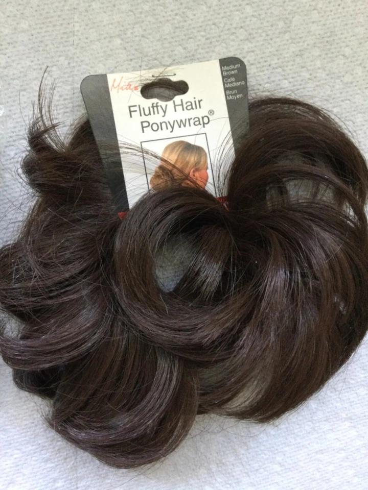 LOTE DE 3 ACCESORIOS PARA CABELLO SINTÉTICO ASST PELO MARRÓN MEDIANO ENVOLTURA/TRENZADO DIADEMA NUEVO Foto 4 de 4