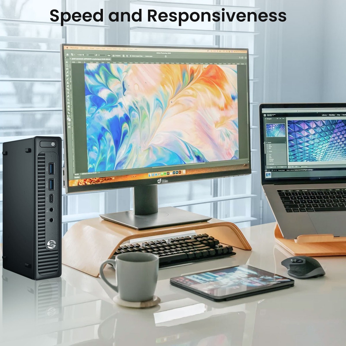 HP G2 Mini PC Desktop Computer Intel i5 6th 16GB Ram 256GB SSD