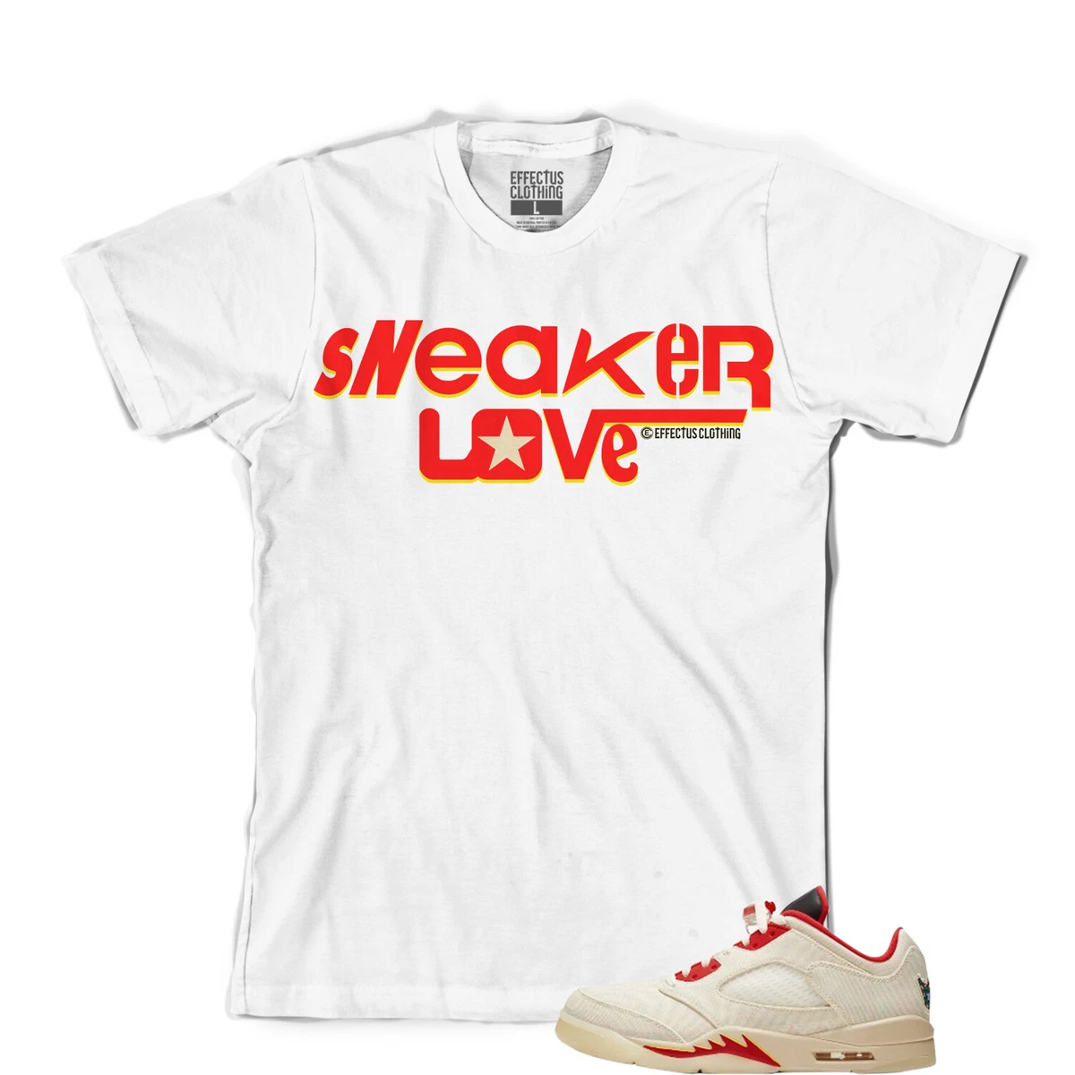 Tee to match Air Jordan Retro 5 Chinese New Year. Sneaker Love Tee
