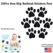 20Pcs Non Slip Bathtub Stickers Paw Anti Slip Shower Grip Safety Decals