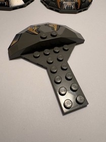 B-1 Lego Modified Plate 2 x 6 w 4 x 8 Half Saucer Stingray Pattern